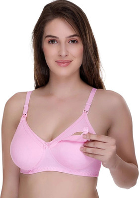 SONA Women's Feeding 04 Cotton Full Cup Non Padded Nursing Maternity Bra Women Maternity/Nursing Non Padded Bra(Pink)