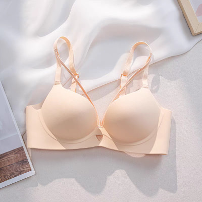 INFINIUM Seamless Push-Up Bra with Decorative Straps Women Push-up Lightly Padded Bra(Beige)