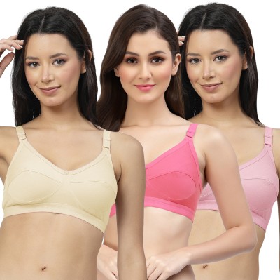 Shyam Sons FLAIR Kamya Women Minimizer Non Padded Bra(Beige, Pink, Pink)