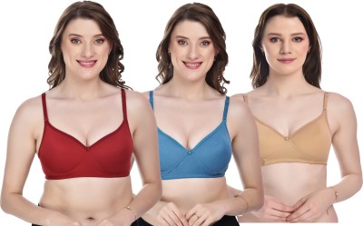 In Beauty Women Push-up Lightly Padded Bra(Maroon, Green, Gold)