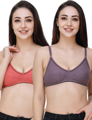 Docare FosterMino Women Everyday Non Padded Bra(Purple, Red)