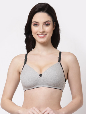 Shyam Sons FLAIR Melanche Women T-Shirt Lightly Padded Bra(Grey)