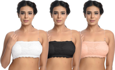 Velvawear Women Bandeau/Tube Heavily Padded Bra(Multicolor)