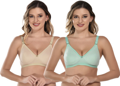 Viral Girl NA Women Everyday Non Padded Bra(Beige, Light Green)