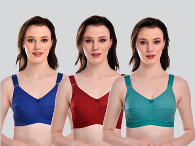 YISJUDAN Women Full Coverage Non Padded Bra(Multicolor)