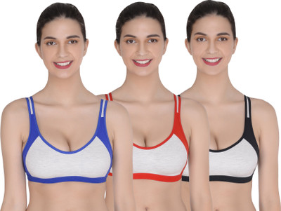 Lady One Women Sports Non Padded Bra(Multicolor)
