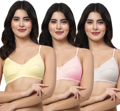 LILY egatniv Women Everyday Non Padded Bra(Yellow, Pink, White)
