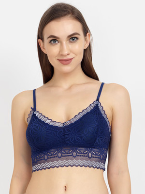Lebami Women Bralette Lightly Padded Bra(Blue)