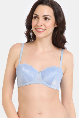 ZIVAME Women Balconette Lightly Padded Bra(Blue)