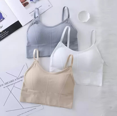 VS Beauti VS Beauti Women's Bralette Lightly Padded Sports Bra Gym Wear Women Sports Lightly Padded Bra(Grey, White, Beige)