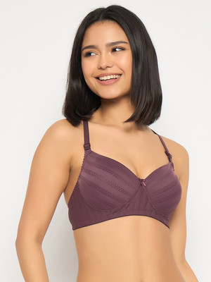 Clovia Women T-Shirt Lightly Padded Bra(Purple)