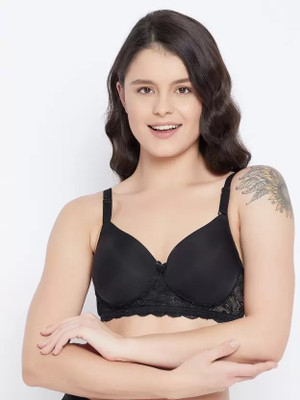Bingo Full Coverage Padded Bra Seamless Wireless Women Push-up Lightly Padded Bra(Black)