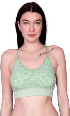 Spiaty Women Sports Lightly Padded Bra(Green)