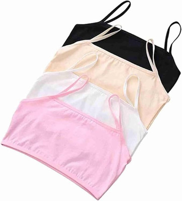 AMORIA Magical Cotton Bra Non Padded Full Support Bra For Teenagers Bra Plus Size Women Everyday Non Padded Bra(Black, Beige, White, Pink)