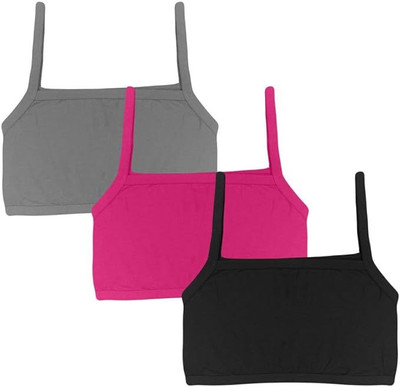BARVALIYA Girls Training/Beginners Non Padded Bra(Multicolor)