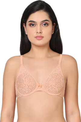 Wacoal Halo Lace Women Full Coverage Non Padded Bra(Beige)