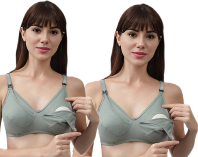 YVLORA ENGLISH MOTHER Women Maternity/Nursing Non Padded Bra(Green, Green)