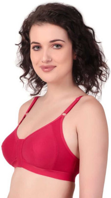Divishatrader Designed for comfortable and reliable support Women T-Shirt Non Padded Bra(Pink)