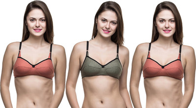 DreamBe 5Star Women Everyday Non Padded Bra(Red, Green, Red)