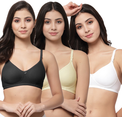 COLLEGE GIRL CG1301 Women T-Shirt Non Padded Bra(Black, Beige, White)