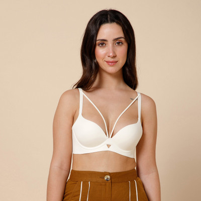INFINUM Women Push-up Lightly Padded Bra(White)