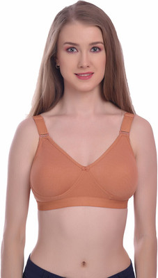 elina Comfort Wireless Bra for Women – Soft and Breathable Everyday Support Women Minimizer Non Padded Bra(Brown)