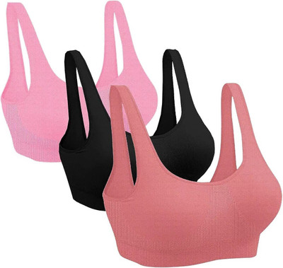 Xyra FREE SIZE Women Sports Non Padded Bra(Multicolor)