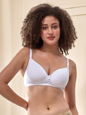 Lyra by Lux Padded Bra 521 Women Full Coverage Lightly Padded Bra(White)