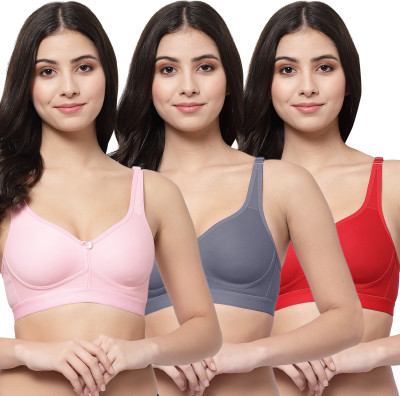 COLLEGE GIRL CG1215 Women Minimizer Lightly Padded Bra(Pink, Grey, Red)