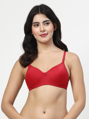 LILY Women T-Shirt Lightly Padded Bra(Maroon)