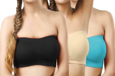 Airsonfab Women Bandeau/Tube Non Padded Bra(Multicolor)