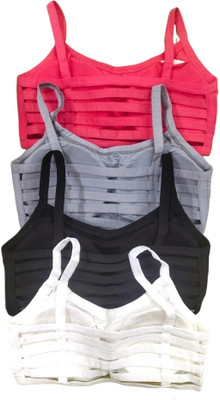 Us Fashion Sports Bra Cami Bra Lightly Padded Bra Women Everyday Lightly Padded Bra(Black, White, Red, Grey)