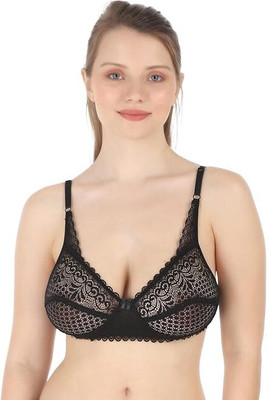 RIDOS Women Full Coverage Non Padded Bra(Black)