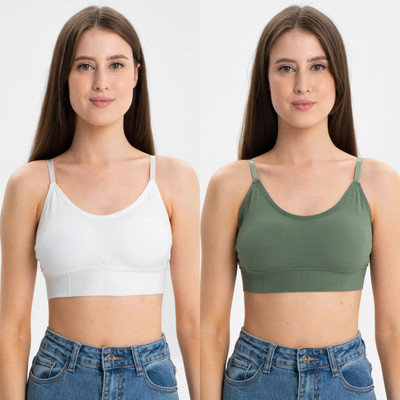 Comfy Secret Bra Women Everyday Lightly Padded Bra(White)