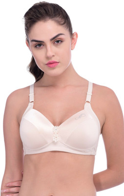 TOMKOT Seamless Full Covrage Side Bulge Covrage Women Full Coverage Lightly Padded Bra(Beige)
