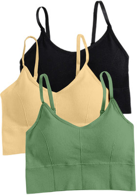 NAGARVEL CREATION 646-blk-skin-green-03-32 Women Everyday Lightly Padded Bra(Multicolor)
