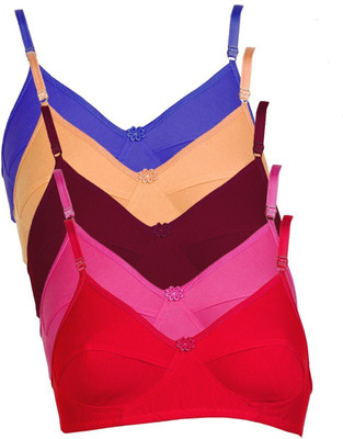 Hothy Women Full Coverage Non Padded Bra(Multicolor)