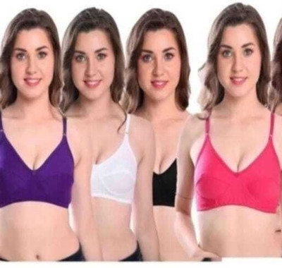 PIYURZ Women Non padded Bra pack of 4 Women Full Coverage Non Padded Bra(Multicolor)