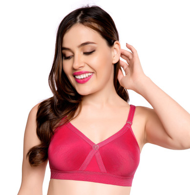 Trylo ALPA-34-RASBERRY-H-CUP Women Full Coverage Non Padded Bra(Pink)