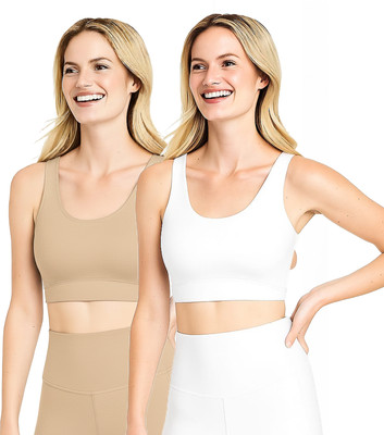 PTELRA Girls Everyday Non Padded Bra(Beige, White)