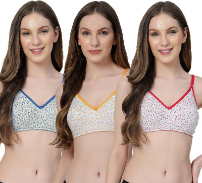 LILY lahahc Women Everyday Non Padded Bra(Blue, Yellow, Red)