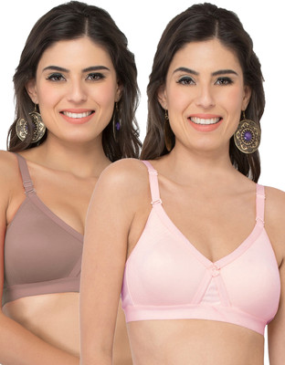 COLLEGE GIRL CG1304 Women Minimizer Lightly Padded Bra(Pink, Brown)