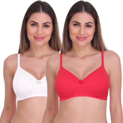 Featherline Seamless Heavily Padded Cotton Lycra Womens T-Shirt Bras - Rane Women Push-up Heavily Padded Bra(Multicolor)