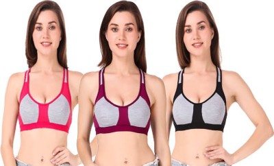 Willyard Laicy Women Sports Non Padded Bra(Multicolor)