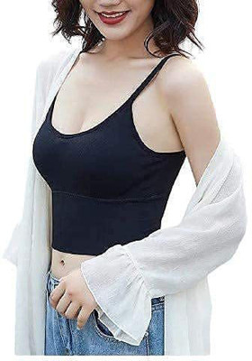DYZINSTORE kk sports bra Women Full Coverage Lightly Padded Bra(Black)