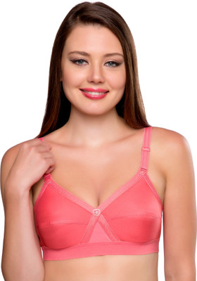 Trylo TRYLO Krutika Plain Women Full Coverage Non Padded Bra(Pink)