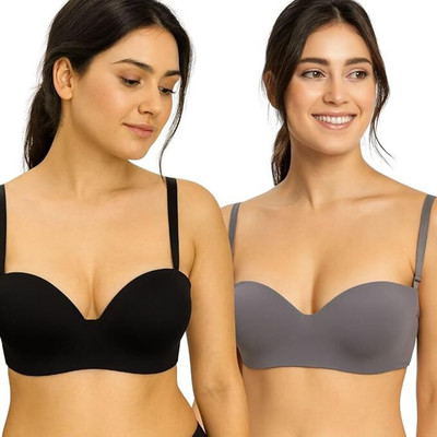 Hpa Women’s Padded Push-Up Bra | Half Coverage Bra Women Push-up Heavily Padded Bra(Multicolor)