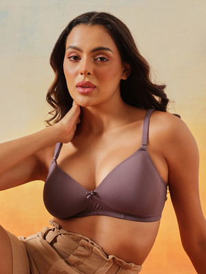 Clovia Women T-Shirt Lightly Padded Bra(Purple)
