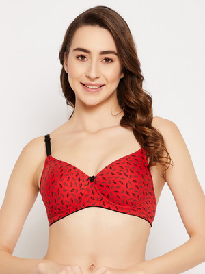 Clovia Women Full Coverage Lightly Padded Bra(Red)