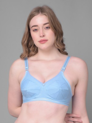 Dollar Missy Pack of 1 Cotton Wire-Free Full Coverage Everyday Support Women Everyday Non Padded Bra(Light Blue)